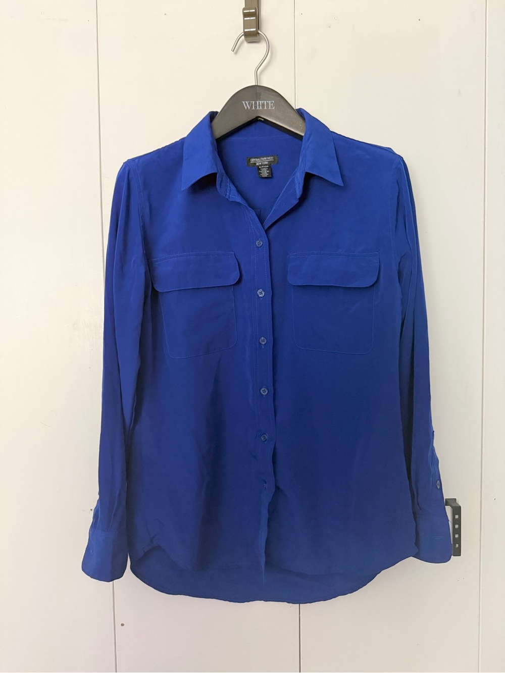 Button-Down Blouse in Royal Blue
